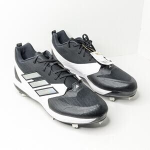 Adidas Icon 8 Baseball Cleats, Black/White, Men's 17
